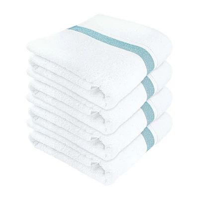 Sussexhome Hotel-Quality Bordered Ultra-Absorbent 100% Natural Cotton Bath Sheet Towel For Bathroom - 35 X 67 Inches - Image 10
