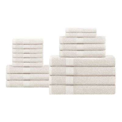 Eco-Friendly Absorbent Assorted 18-Piece Towel Set By Blue Nile Mills - Image 11