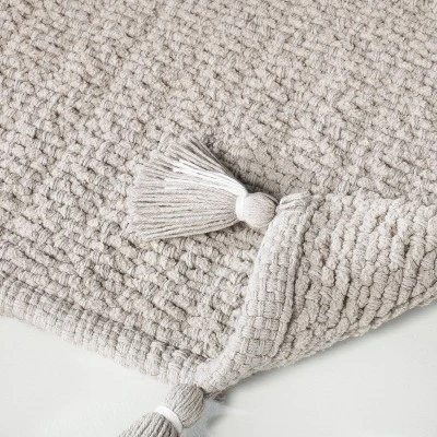 20" X 32" Solid Tassels Bath Rug Gray - Hearth & Hand™ With Magnolia - Image 3