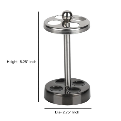 Triune Tone Metal Toothbrush Holder - Nu Steel