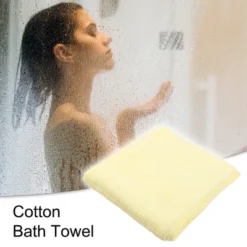 Unique Bargains Bathroom Shower Classic Soft Absorbent Cotton Bath Towel 55.12"x28.74" 1 Pc
