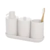 4pc Cade Bath Accessories Coconut - IDESIGN