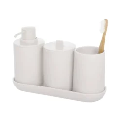 4pc Cade Bath Accessories Coconut - IDESIGN