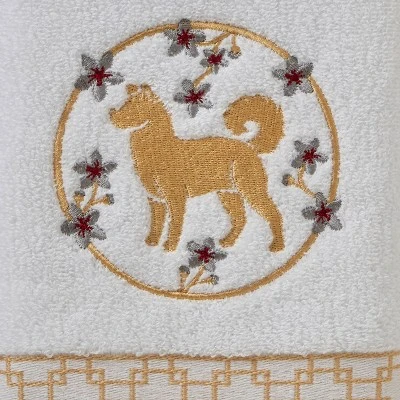 2pc Vern Yip Zodiac Hand Towel Set White - SKL Home