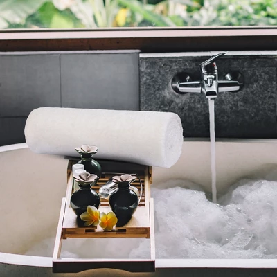 PiccoCasa 100% Cotton Soft And Thick Absorbent Waffle Weave Bath Towels 4 Pcs - Image 3