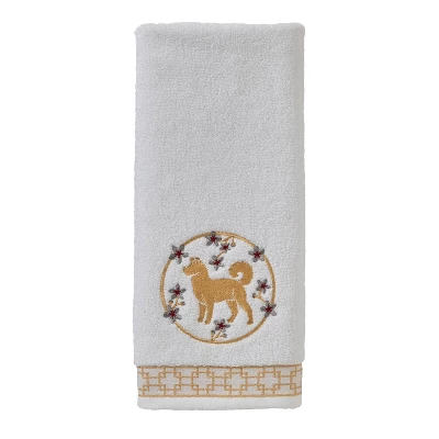 2pc Vern Yip Zodiac Hand Towel Set White - SKL Home - Image 2