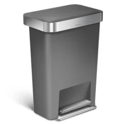 Simplehuman 45L Rectangular Liner Rim Plastic Step Trash Can