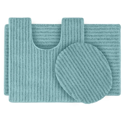 3pc Sheridan Plush Washable Nylon Bath Rug Set - Garland - Image 6
