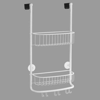 MDesign Modern Over The Door Metal Bathroom Tub/Shower Caddy - Image 6