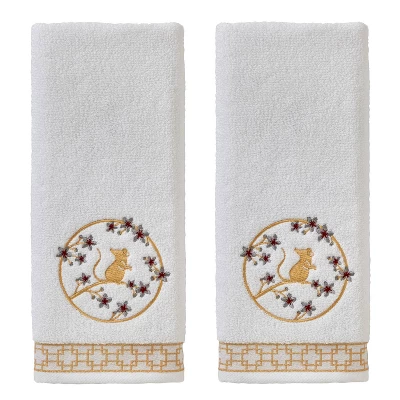 2pc Vern Yip Zodiac Hand Towel Set White - SKL Home - Image 11