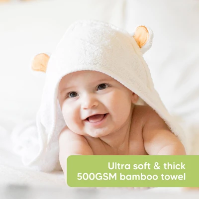 Cuddle Baby Hooded Towel, Organic Baby Bath Towel, Hooded Baby Towels, Baby Beach Towel For Newborn, Kids