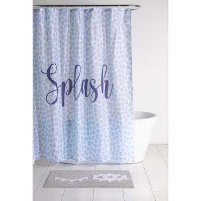 Shiraleah "Splash" Blue Leopard Print Shower Curtain - Image 3