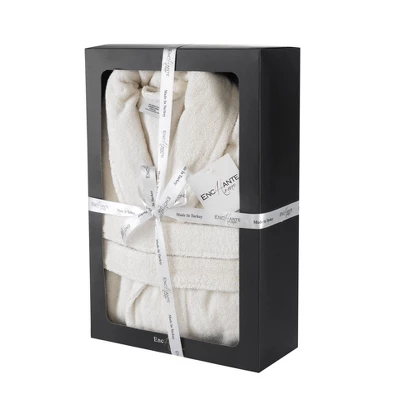 Luxury Turkish 100% Cotton Bathrobe Cream - Enchante Home