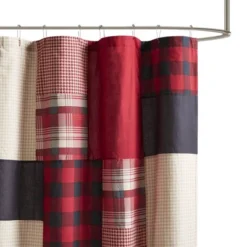 Sunset Cotton Shower Curtain Red - Woolrich