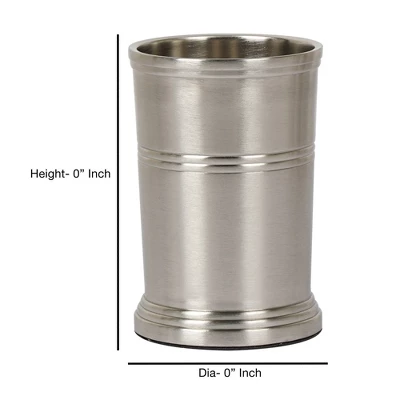 Dual Ridge Metal Toothbrush Holder - Nu Steel