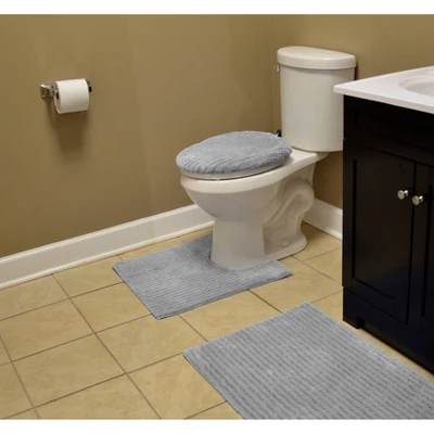 3pc Sheridan Plush Washable Nylon Bath Rug Set - Garland - Image 4