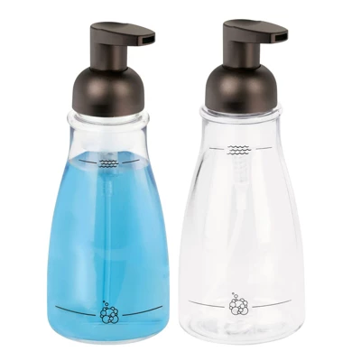 MDesign Round Refillable Foaming Hand Soap Dispenser Pump, 2 Pack - Image 7