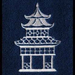 Vern Yip Chinoiserie Bath Towel Navy - SKL Home