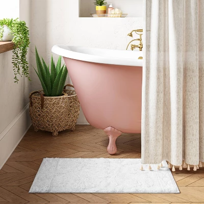 Floral Bath Rug True White - Opalhouse™ - Image 2